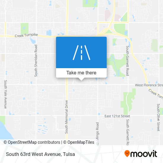 South 63rd West Avenue map