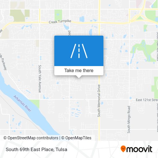 South 69th East Place map