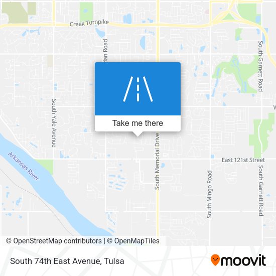 Mapa de South 74th East Avenue