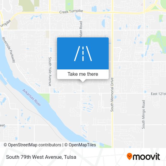 South 79th West Avenue map