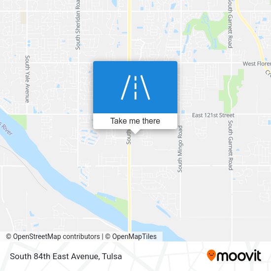Mapa de South 84th East Avenue