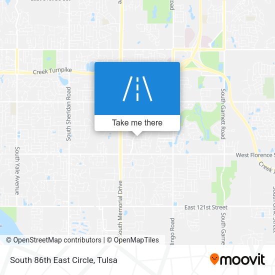 South 86th East Circle map