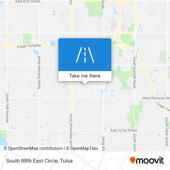 Mapa de South 88th East Circle