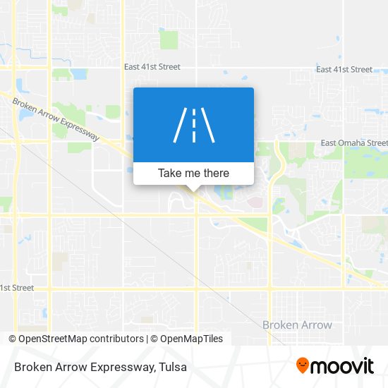 Broken Arrow Expressway map