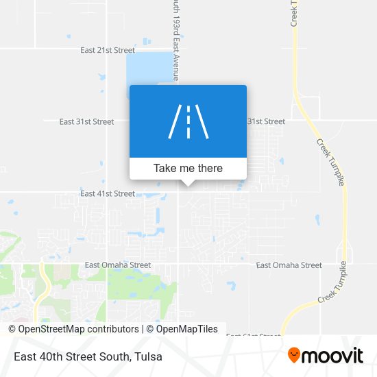 East 40th Street South map