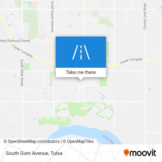 South Gum Avenue map