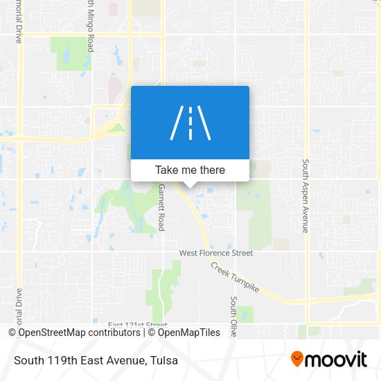 South 119th East Avenue map