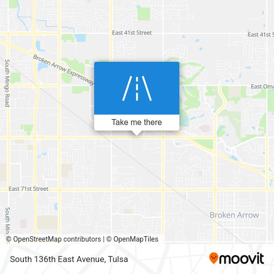 South 136th East Avenue map