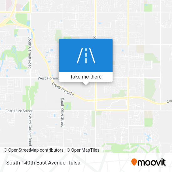South 140th East Avenue map