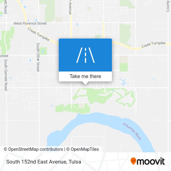 South 152nd East Avenue map