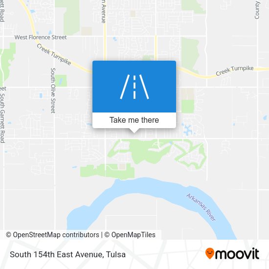 South 154th East Avenue map