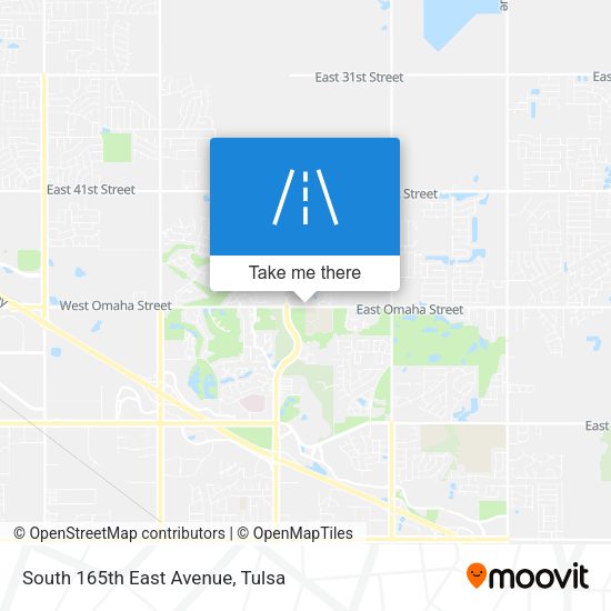 South 165th East Avenue map