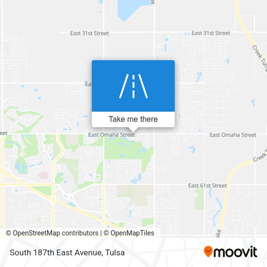 South 187th East Avenue map