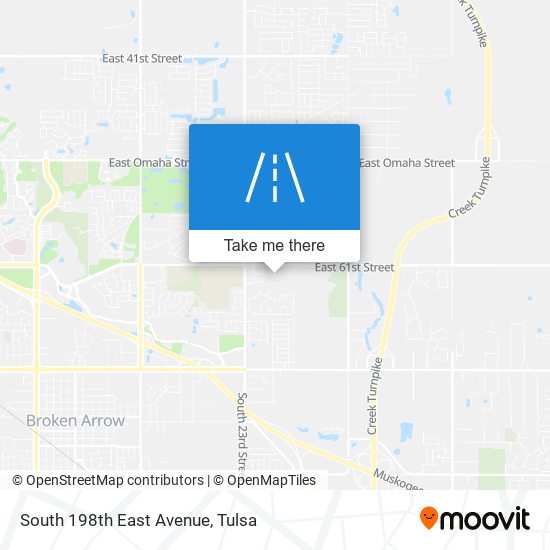 South 198th East Avenue map