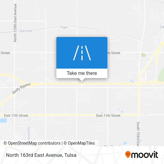 North 163rd East Avenue map