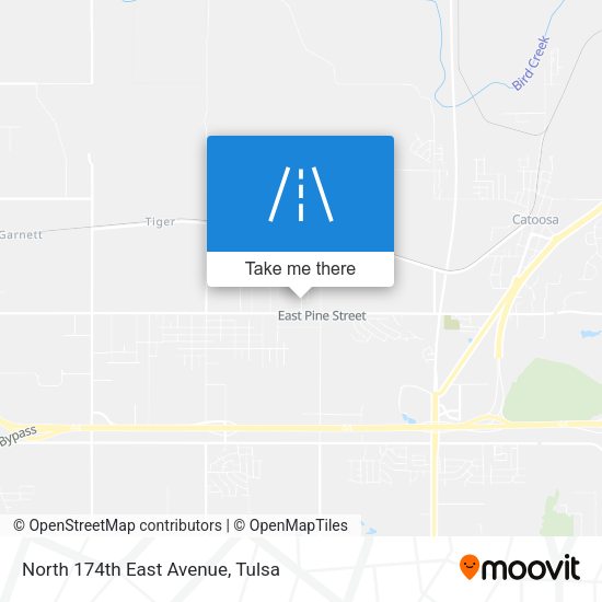 North 174th East Avenue map