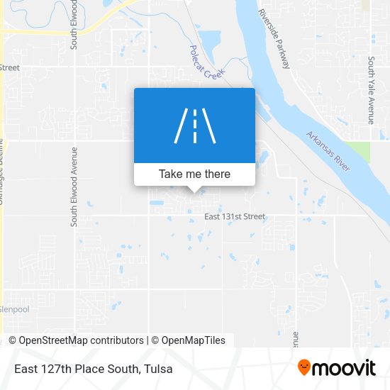 East 127th Place South map