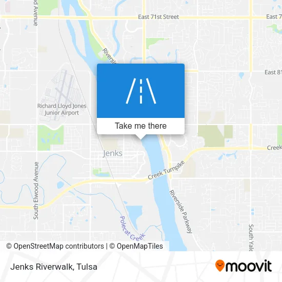 Jenks Riverwalk map