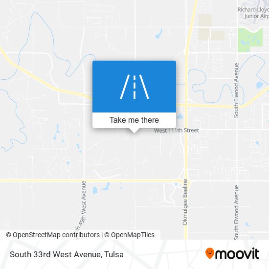 South 33rd West Avenue map