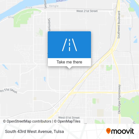 Mapa de South 43rd West Avenue