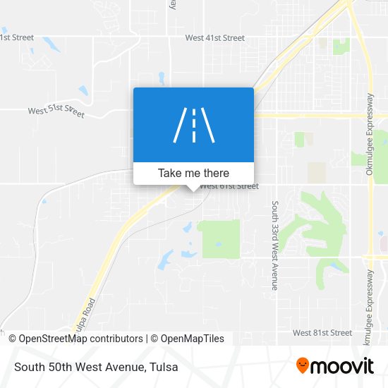 Mapa de South 50th West Avenue