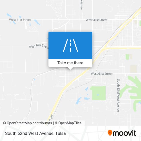 South 62nd West Avenue map