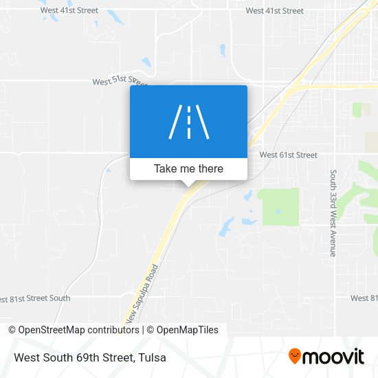 West South 69th Street map