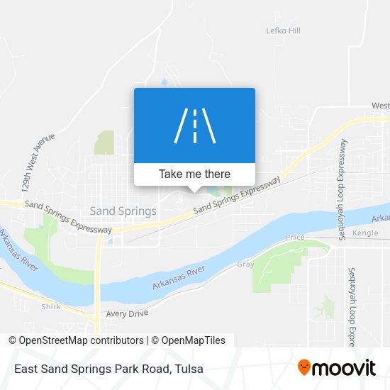 East Sand Springs Park Road map