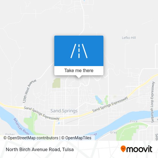 North Birch Avenue Road map