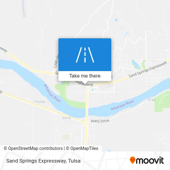 Sand Springs Expressway map
