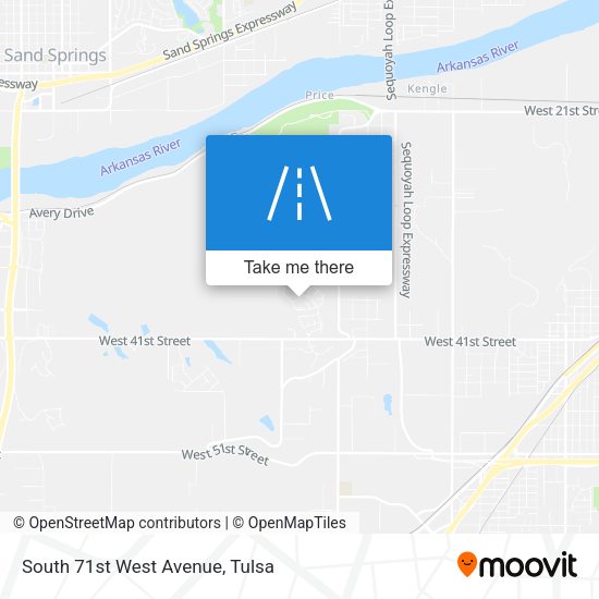 South 71st West Avenue map
