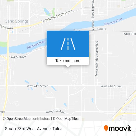 Mapa de South 73rd West Avenue