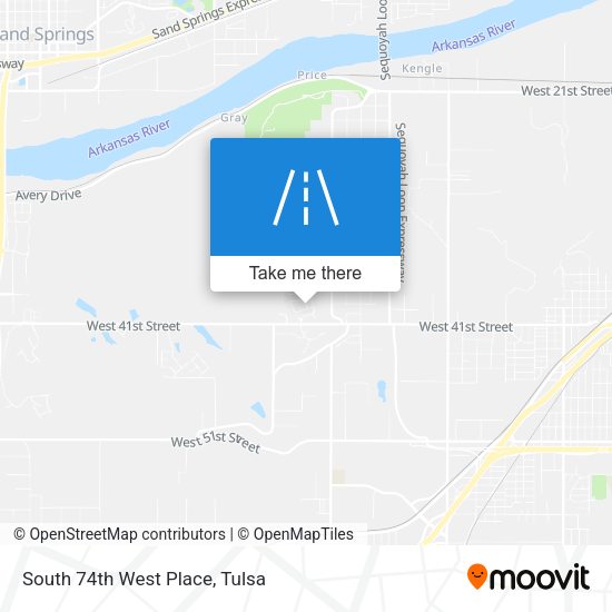 South 74th West Place map