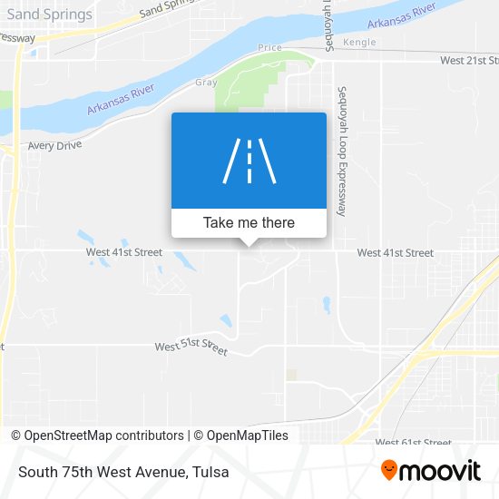 Mapa de South 75th West Avenue