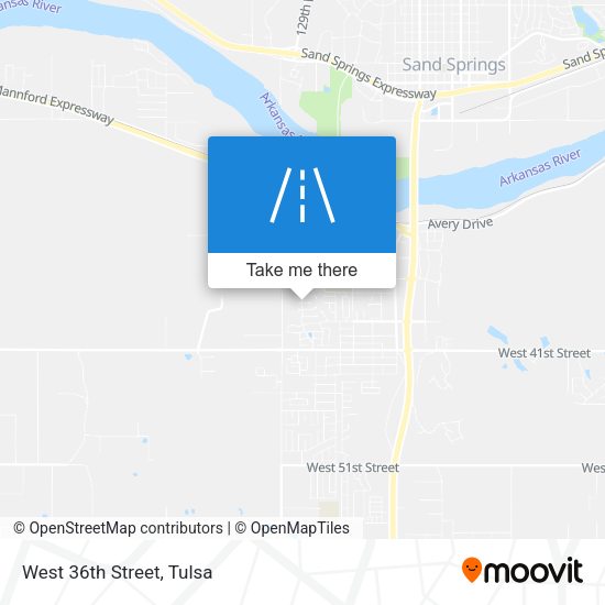 Mapa de West 36th Street