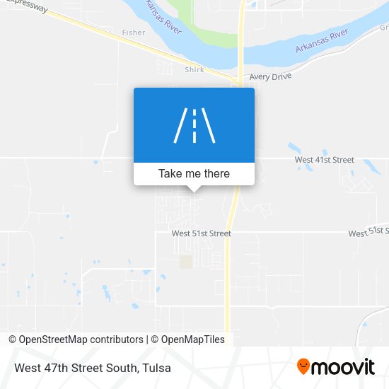 West 47th Street South map
