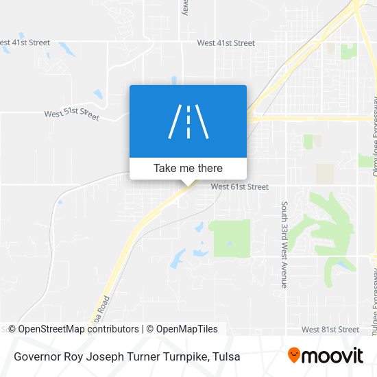 Governor Roy Joseph Turner Turnpike map