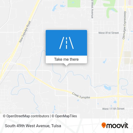 Mapa de South 49th West Avenue