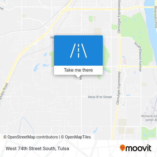 West 74th Street South map