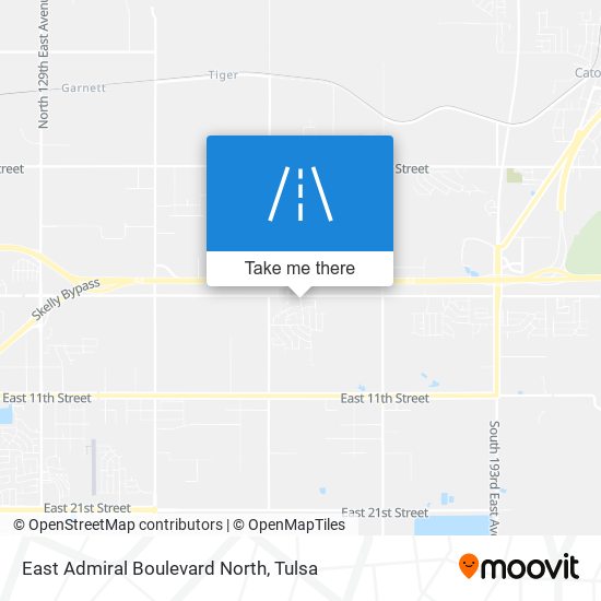 East Admiral Boulevard North map