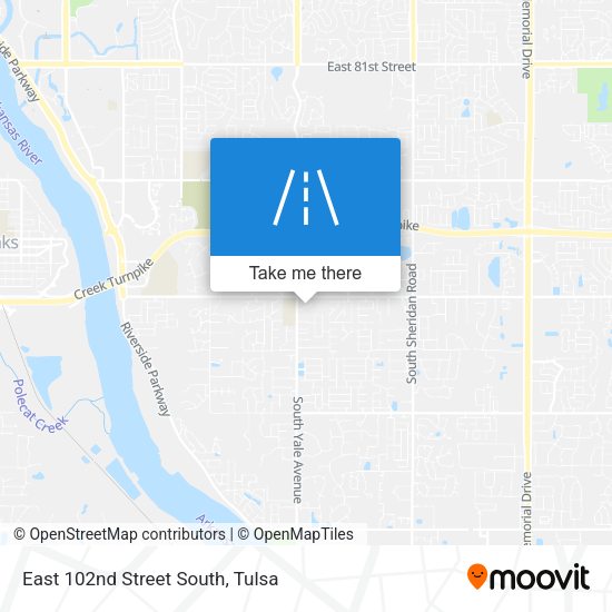 East 102nd Street South map