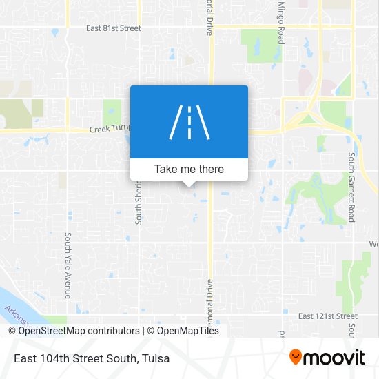Mapa de East 104th Street South