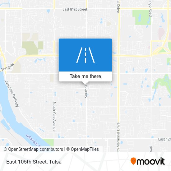 East 105th Street map