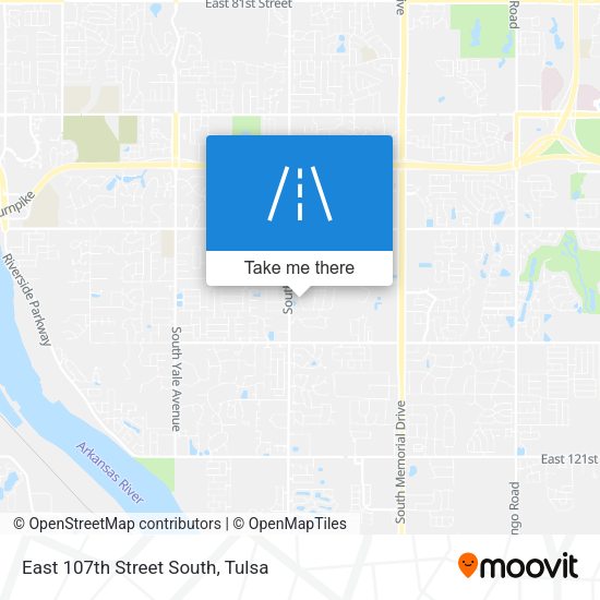 East 107th Street South map