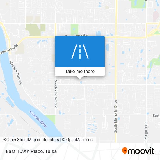 East 109th Place map