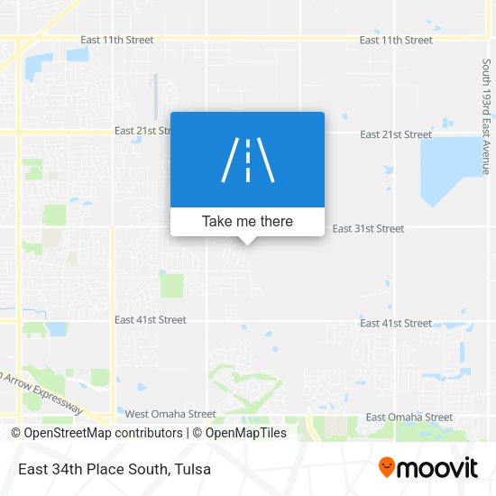 Mapa de East 34th Place South