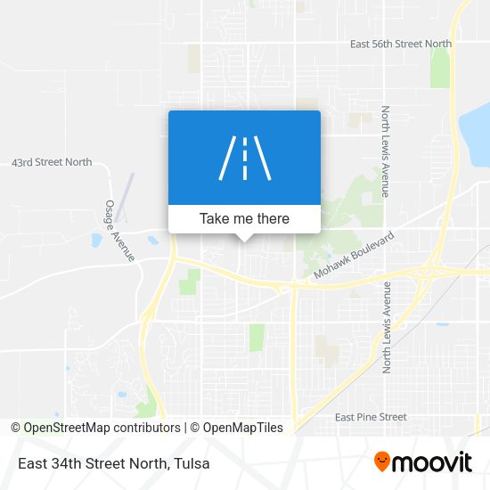 Mapa de East 34th Street North