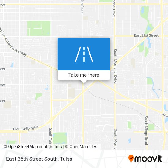 East 35th Street South map