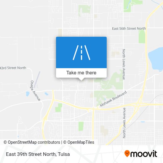 Mapa de East 39th Street North