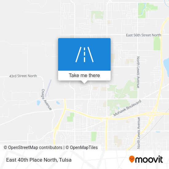 East 40th Place North map